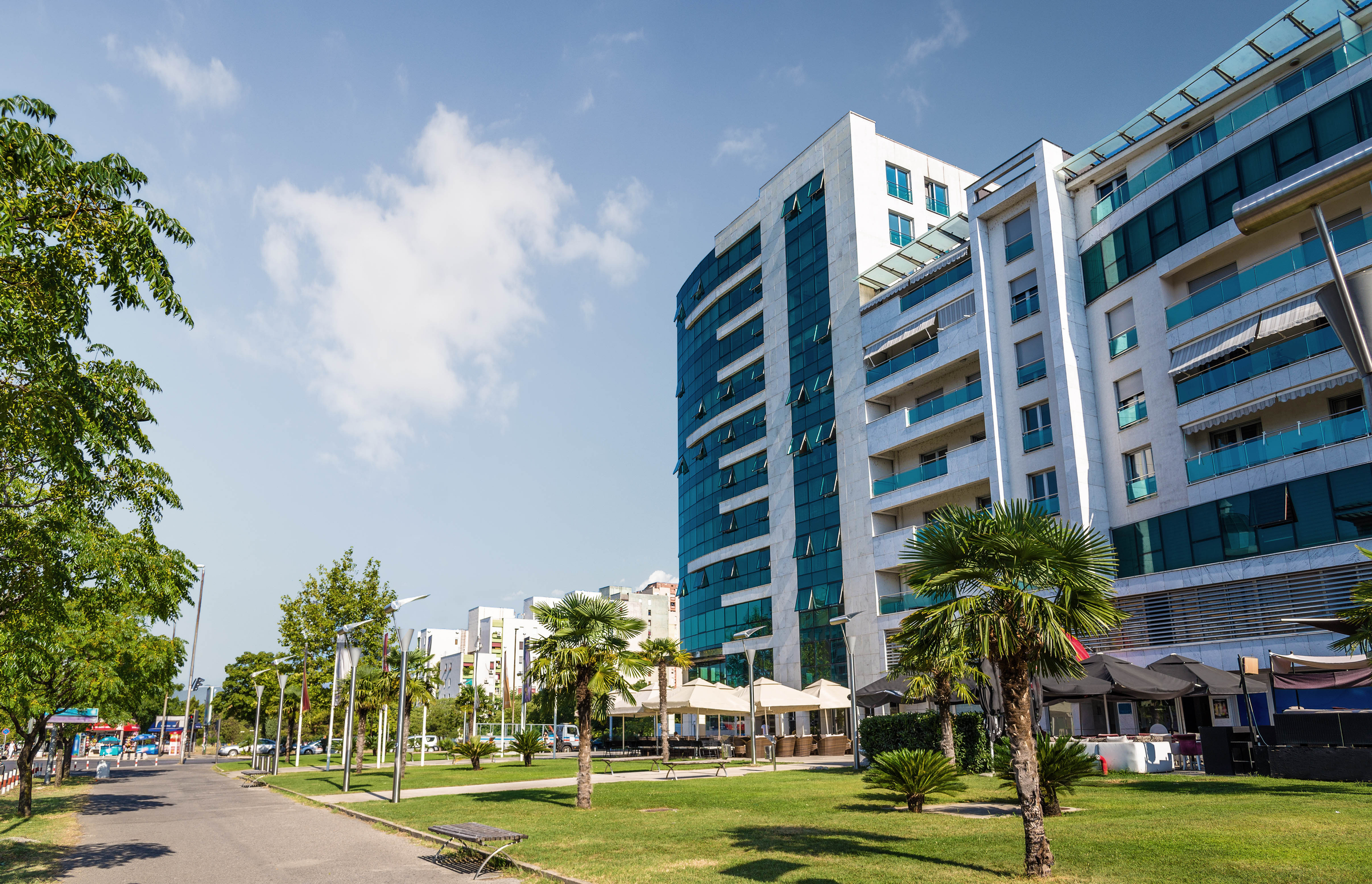 Buildings in the city centre of Podgorica - Montenegro