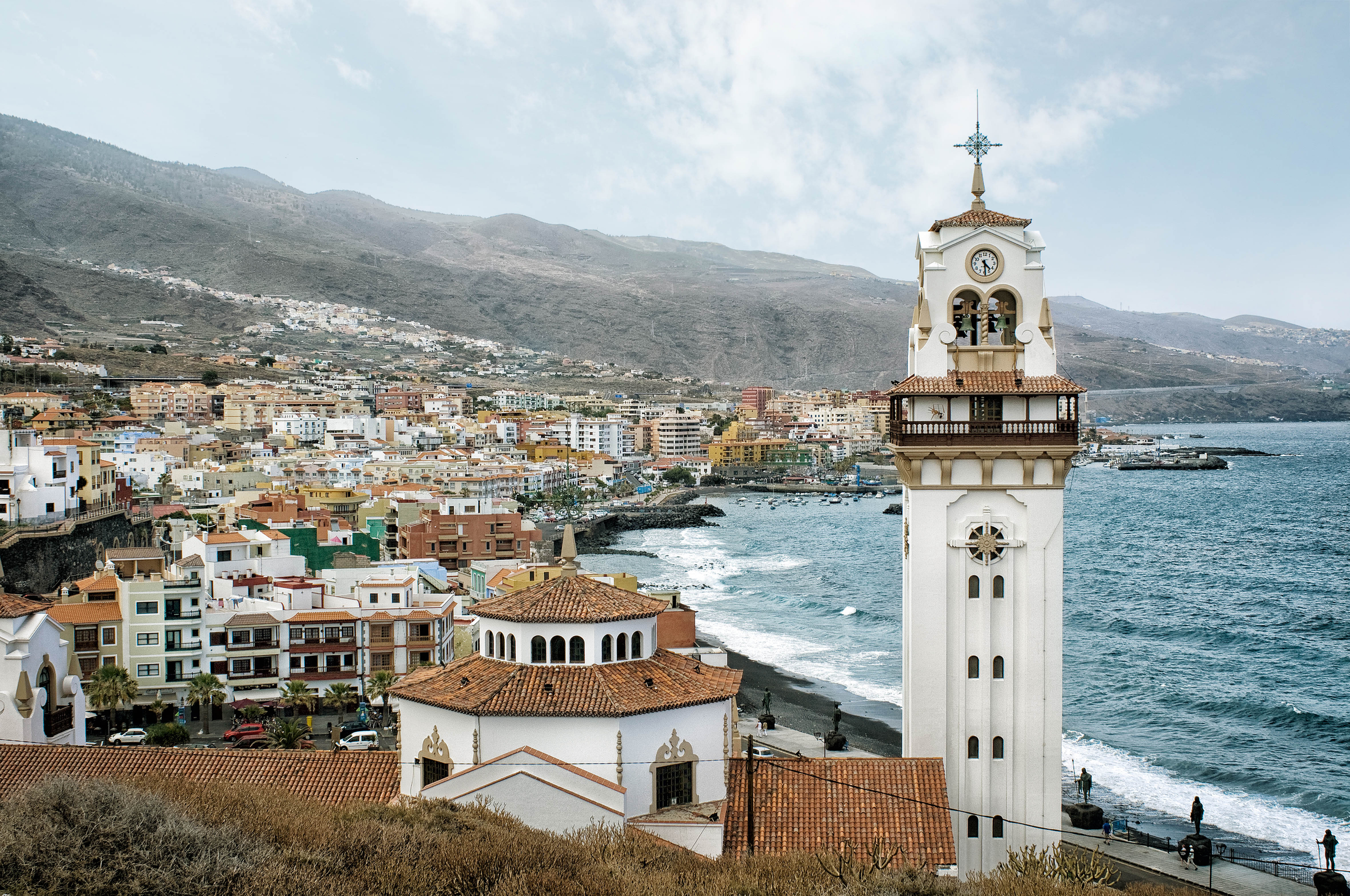 Panoramic view from Candelaria, a village in Tenerife, Canary Islands.