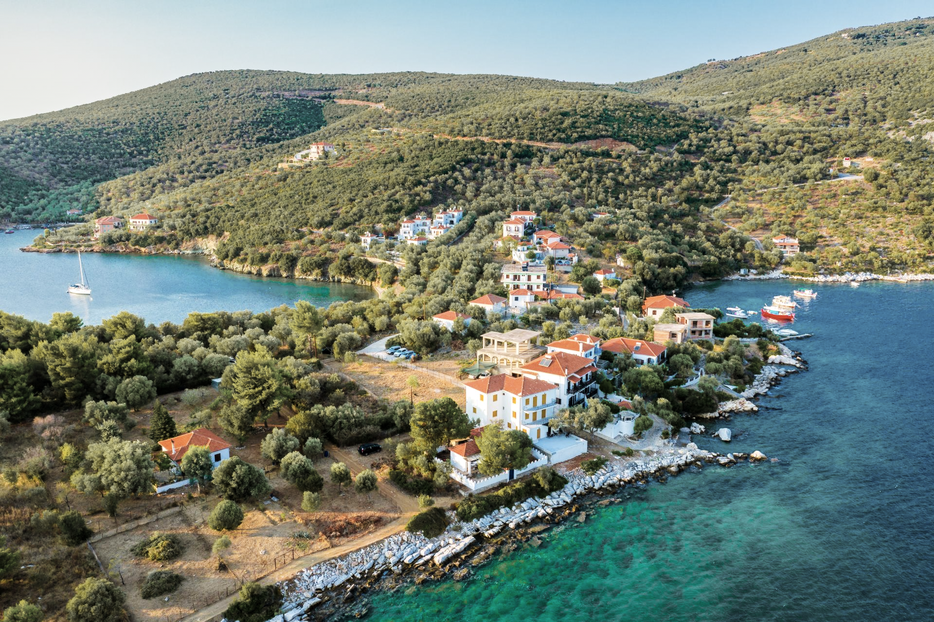 Agia Kiriaki is a traditional fishing village and harbor of Trikeri, Magnesia, Pelion, Greece.