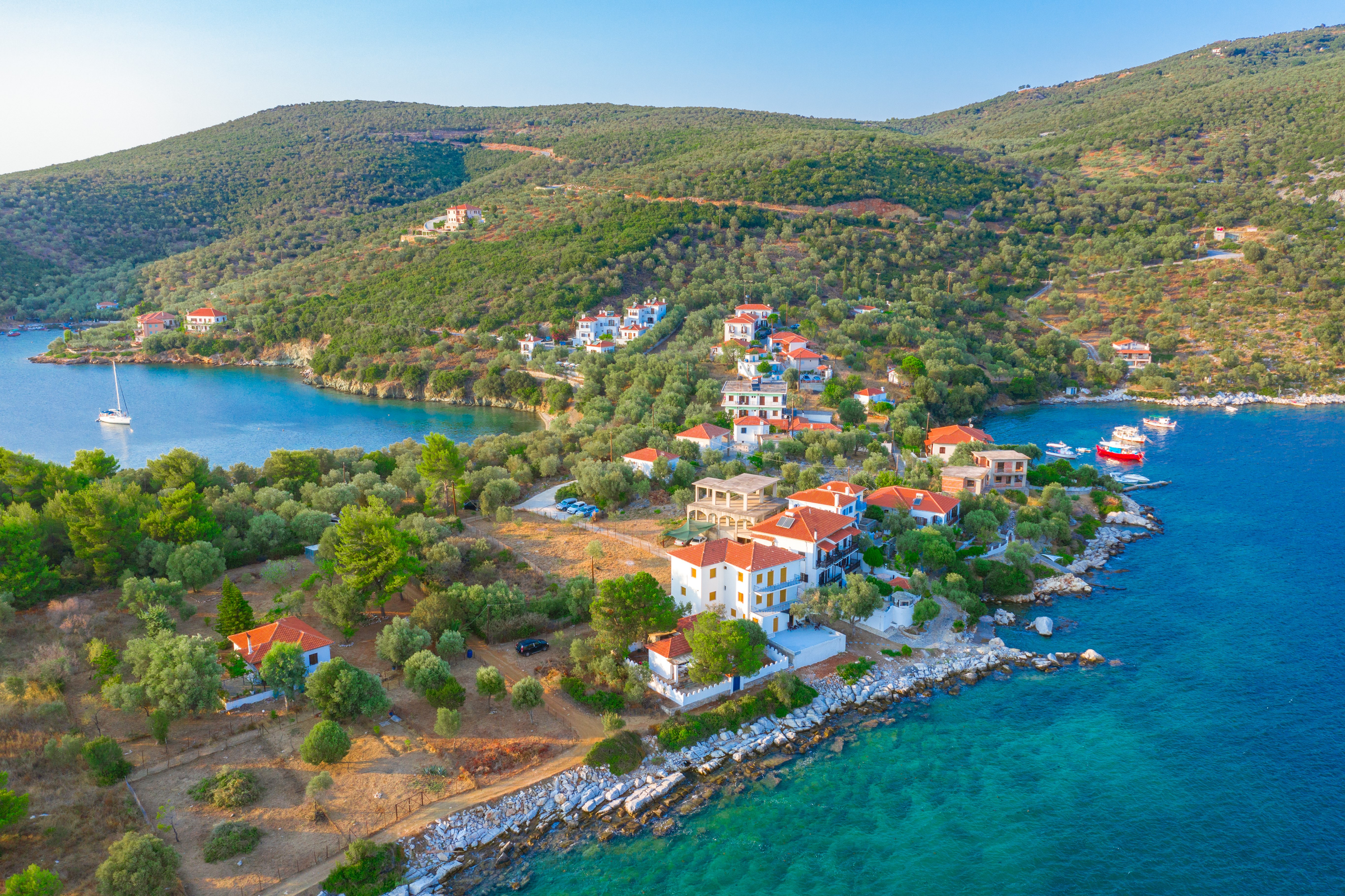 Agia Kiriaki is a traditional fishing village and harbor of Trikeri, Magnesia, Pelion, Greece.