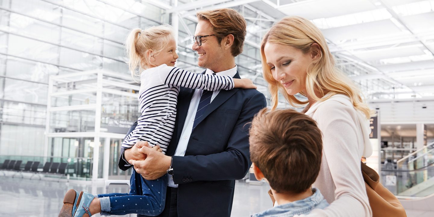 Family at the airport